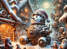 Animeeritud jõulukaart. Daetwyler